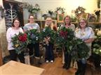 Christmas wreath workshops - the finished articles