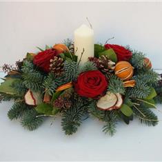 Christmas table arrangement