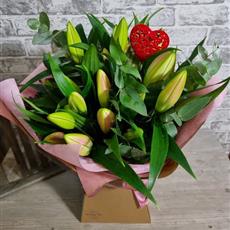 Romantic Lily Bouquet - Pink