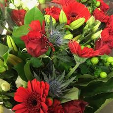 Winter Classic Reds Florist Choice Hand-Tied in Water