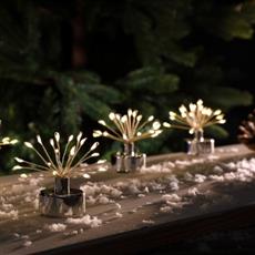 Warm White Firework Style Christmas Tea Lights with 20 Micro LEDs