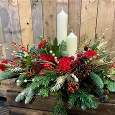 Large Christmas candle arrangement
