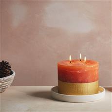 St Eval Scented Gold Half Dipped Multiwick Candle