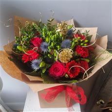 Winter Reds Florist Choice Hand-Tied in Water