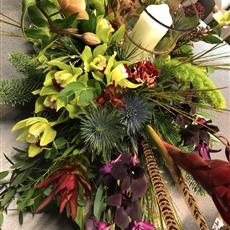 Luxury seasonal table arrangement