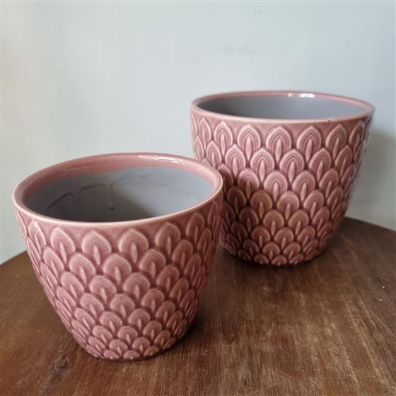 Pink plant pot deals